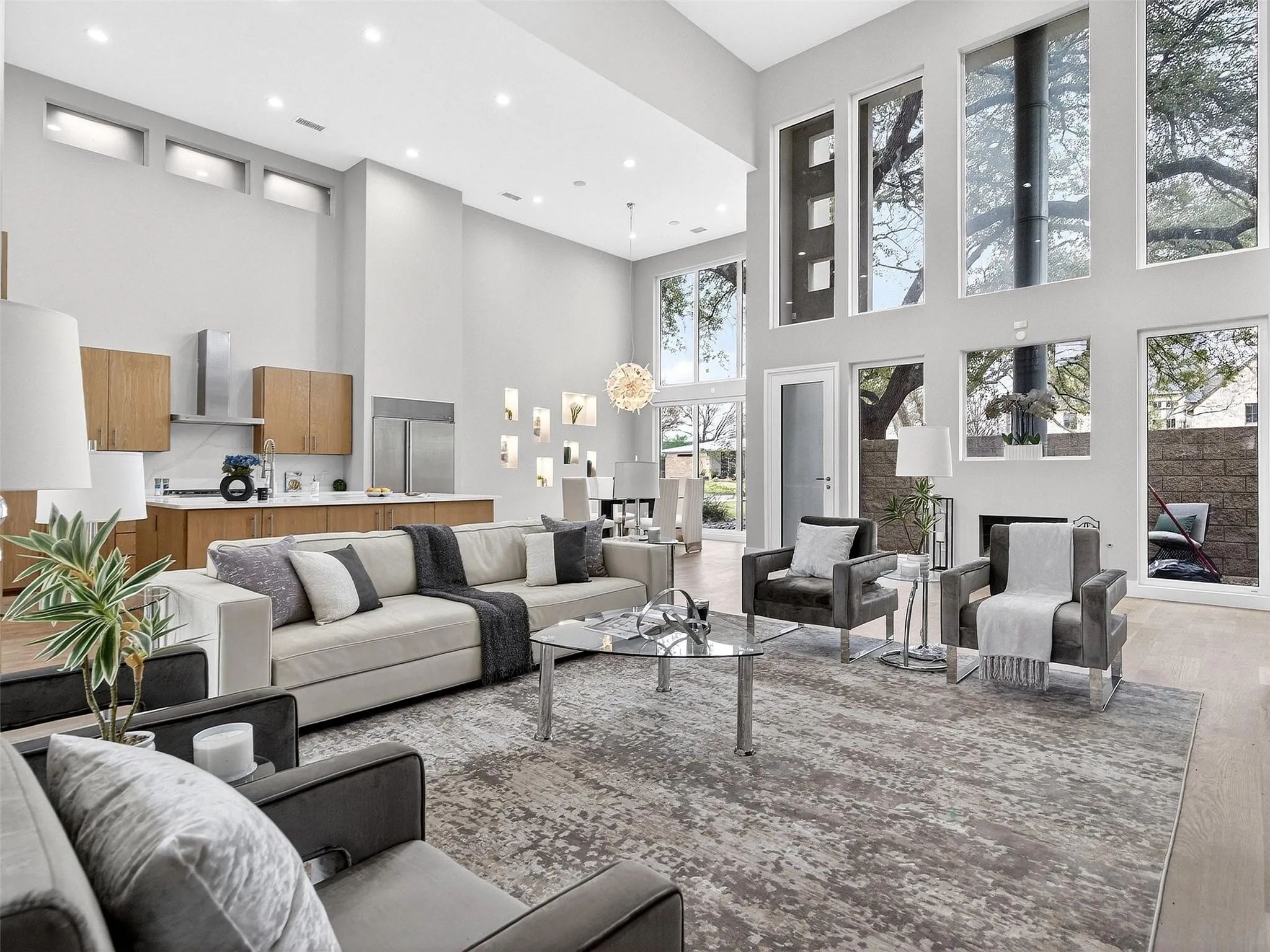 Sleek, refined living room with modern elegance